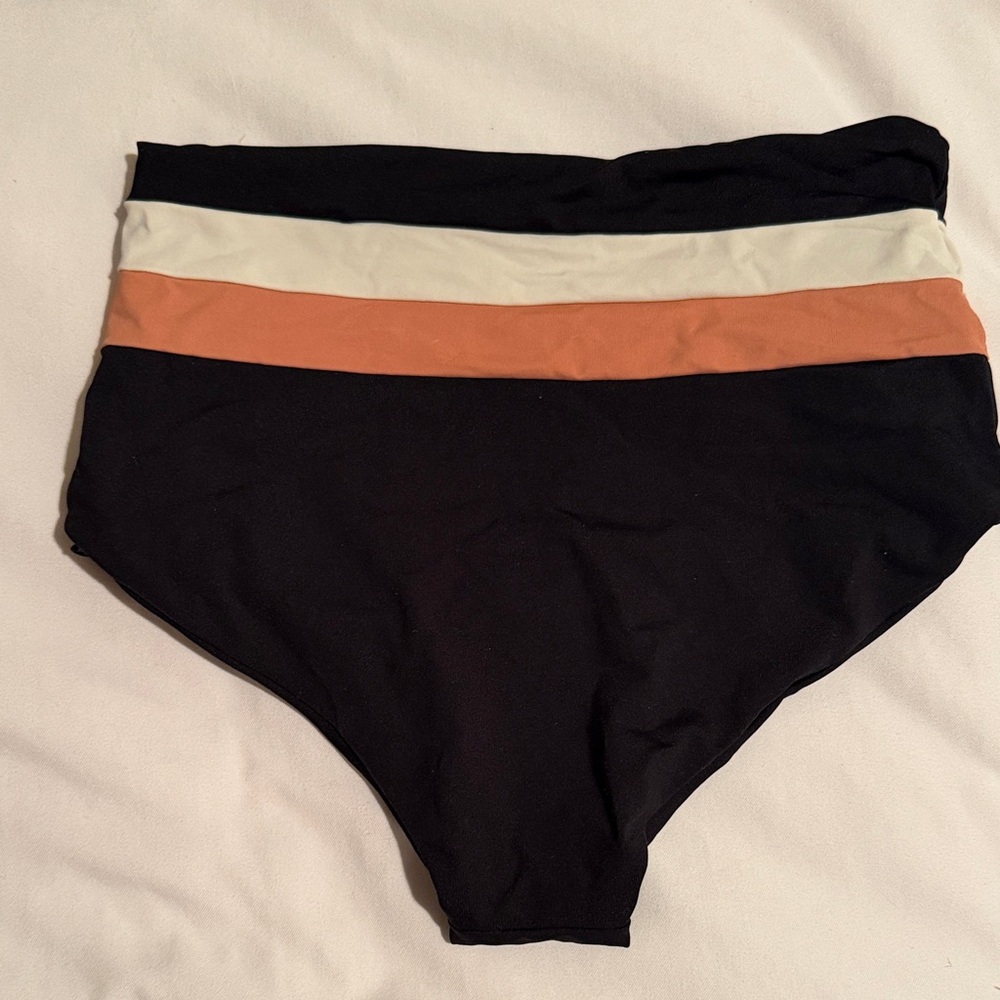 Black High-Waisted Bikini Bottom - Picture 2 of 3